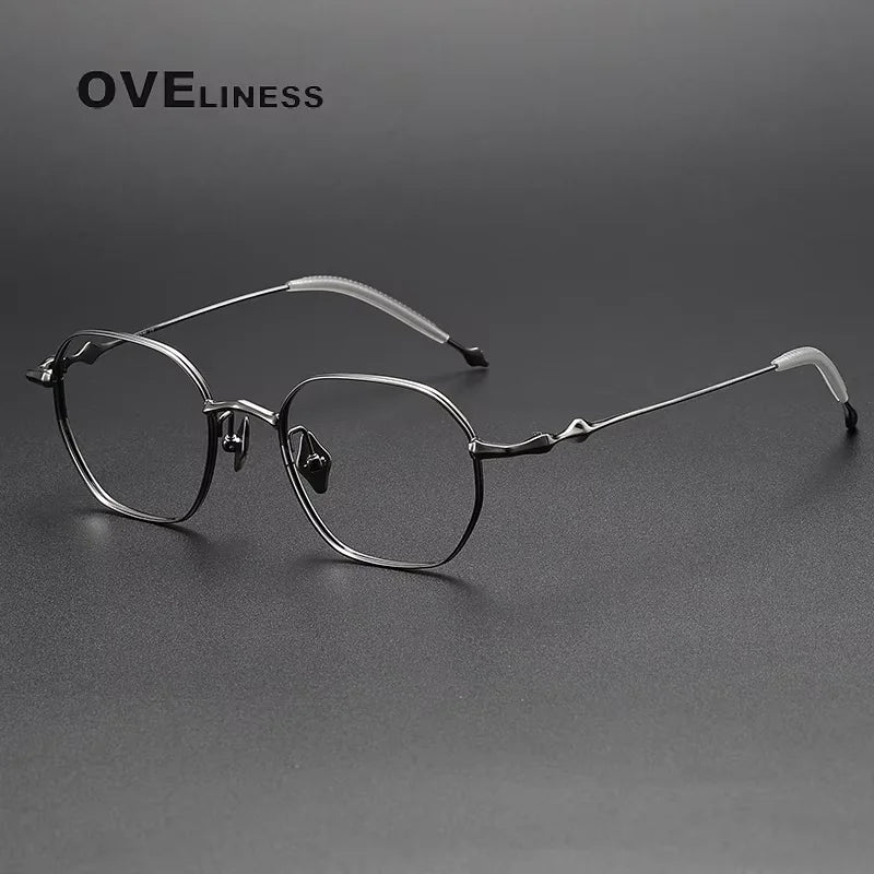 Oveliness Women's Full Rim Oval Square Titanium Eyeglasses 61135