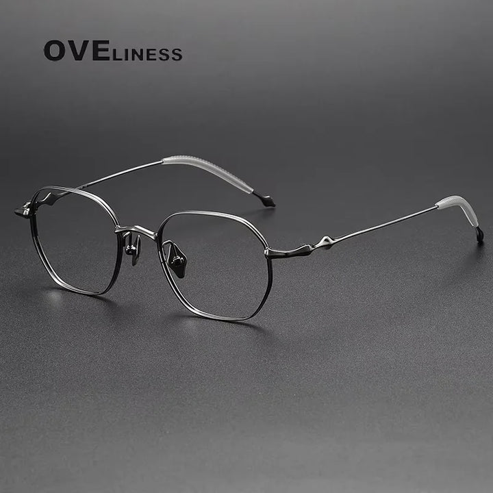 Oveliness Women's Full Rim Oval Square Titanium Eyeglasses 61135