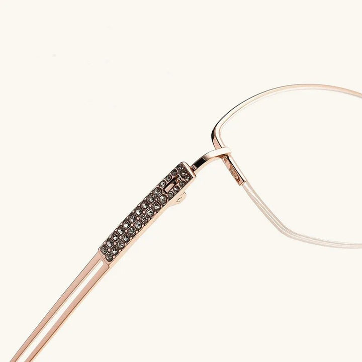 Bclear Women's Semi Rim Square Titanium Eyeglasses 6006b Semi Rim Bclear