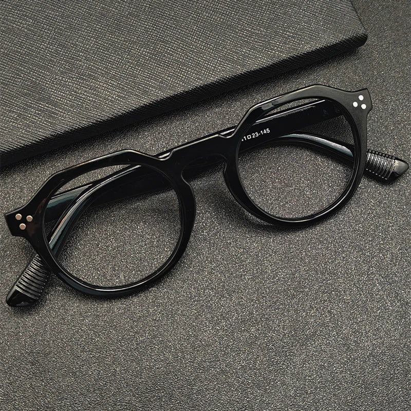 Kocolior Unisex Full Rim Round Acetate Reading Glasses 3395 Reading Glasses Kocolior
