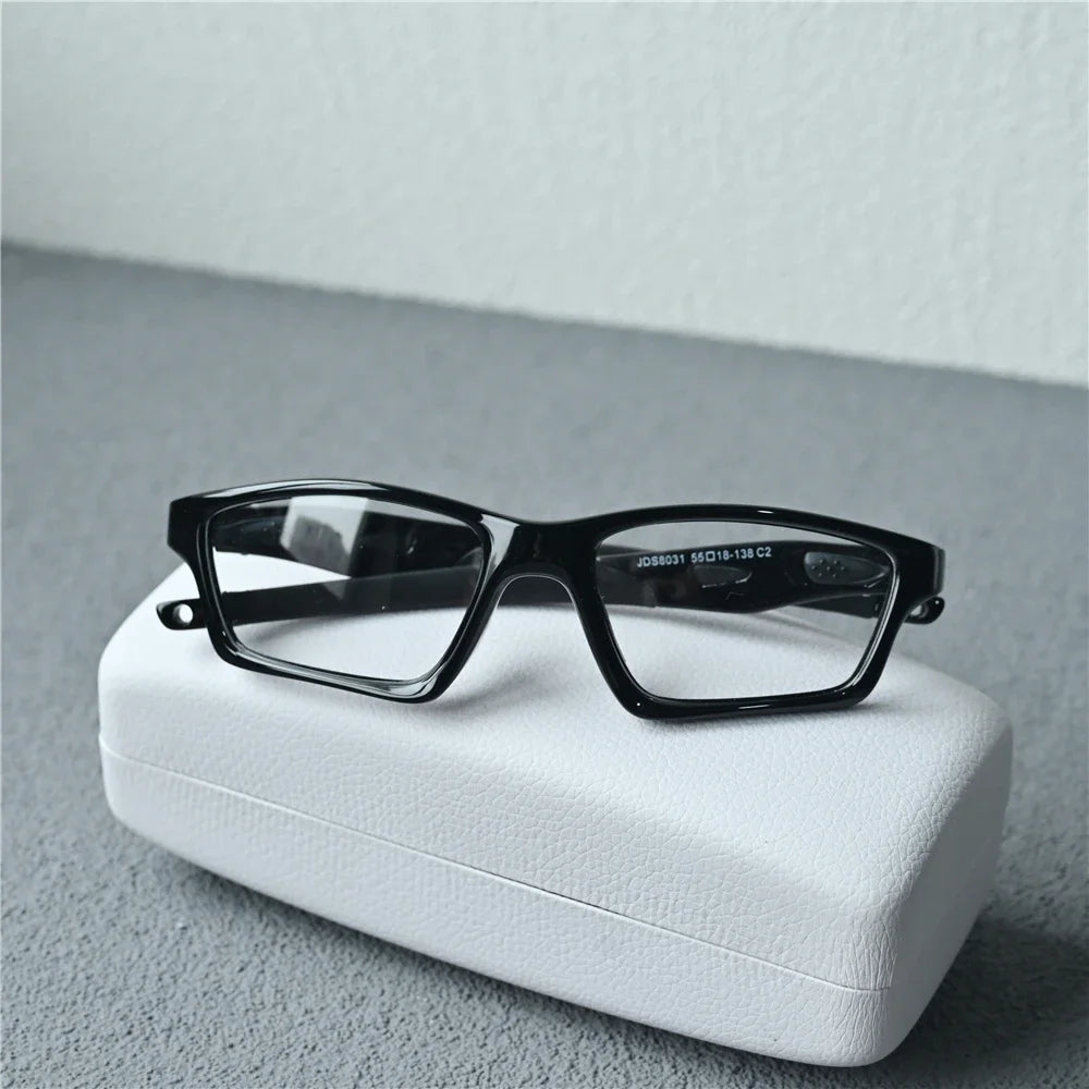 Cubojue Women's Full Rim Polygon Square Tr 90 Titanium Eyeglasses 18031