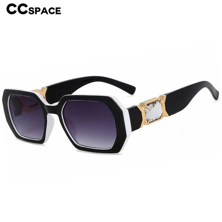CCspace Women's Full Rim Oversized Square Resin UV400 Sunglasses 56207 Sunglasses CCspace Sunglasses