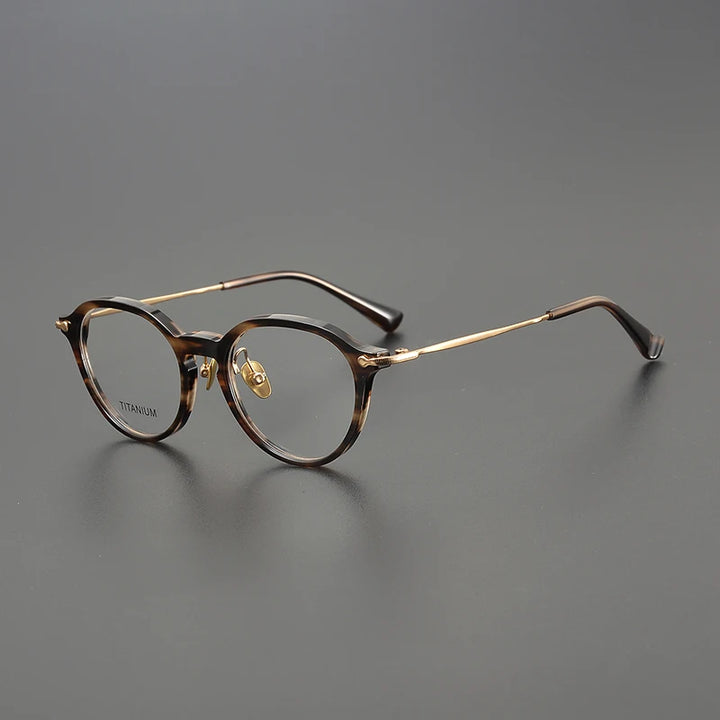 Nobler Unisex Full Rim Flat Top Acetate Titanium Eyeglasses M131 Full Rim Nobler C41