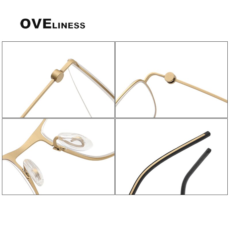 Oveliness Unisex Full Rim Rectangle Titanium Eyeglasses Full Rim Oveliness