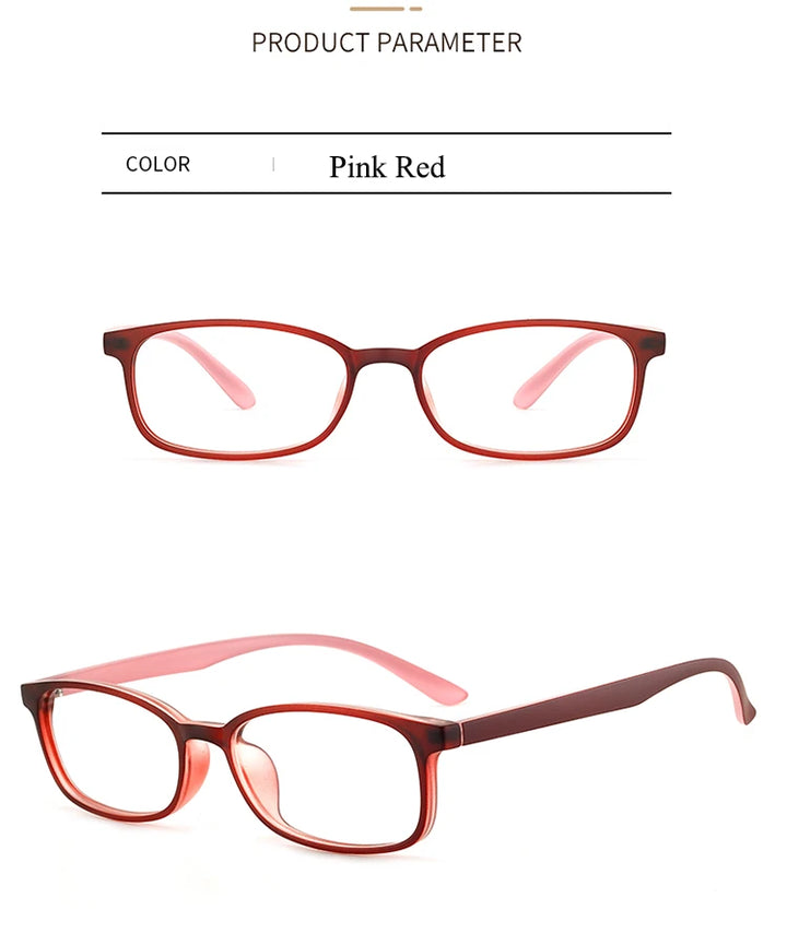 Bclear Unisex Small Full Rim Rectangle Plastic Eyeglasses 1058 Full Rim Bclear