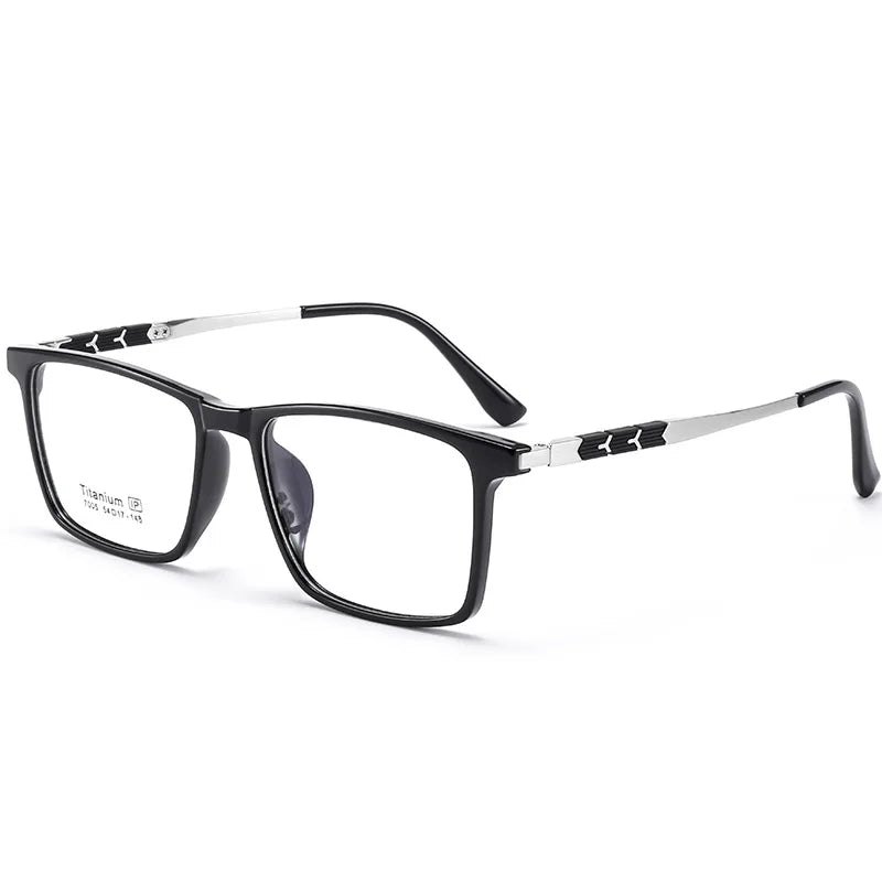Xbora Unisex Full Rim Square Tr 90 Titanium Eyeglasses 7005