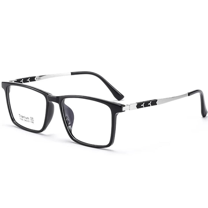 Xbora Unisex Full Rim Square Tr 90 Titanium Eyeglasses 7005