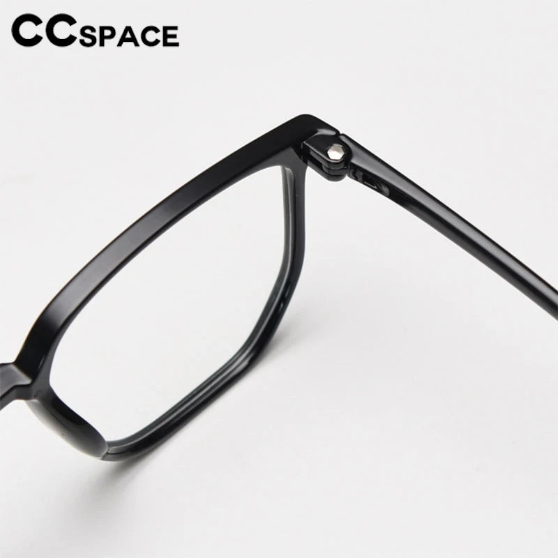 CCspace Unisex Full Rim Polygon Square Tr 90 Titanium Eyeglasses 30833 Full Rim CCSpace