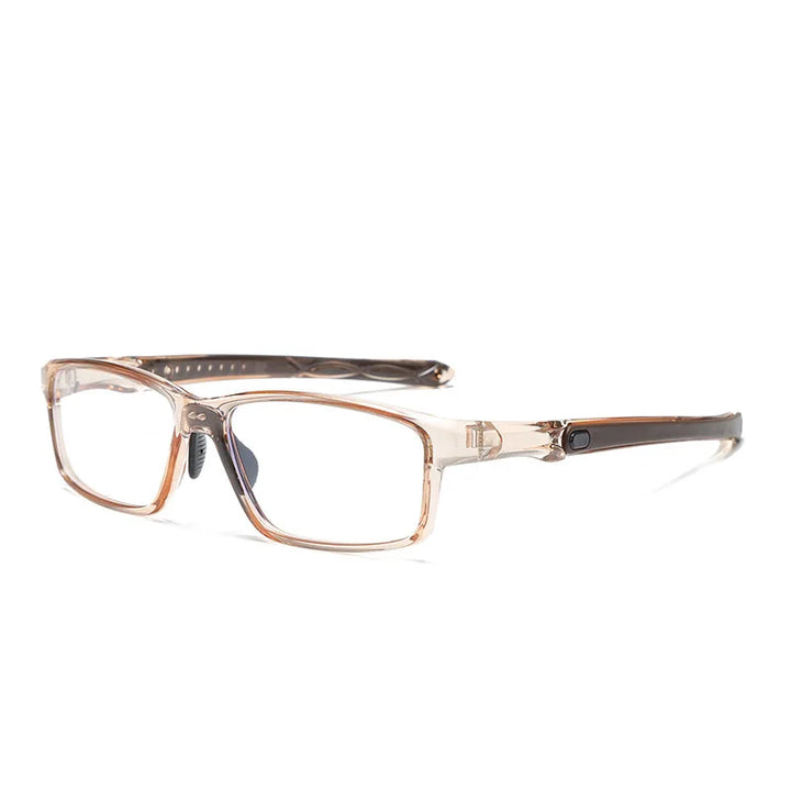 Kocolior Unisex Full Rim Rectangle Polycarbonate Sport Eyeglasses Fj81 Full Rim Kocolior Tea