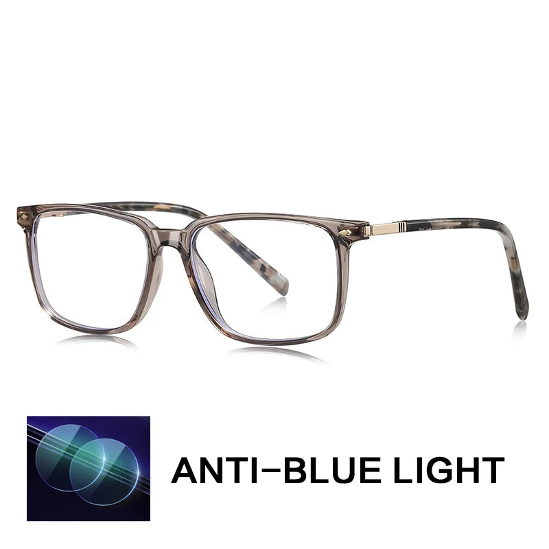 Gatenac Men's Full Rim Square Tr 90 Titanium Reading Glasses Gxyj9215