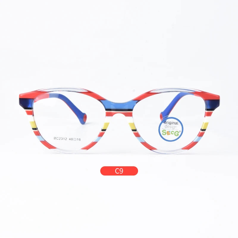 Secg Unisex Children's Full Rim Round Tr 90 Silicone Eyeglasses 262312