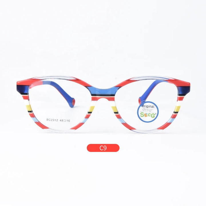 Secg Unisex Children's Full Rim Round Tr 90 Silicone Eyeglasses 262312
