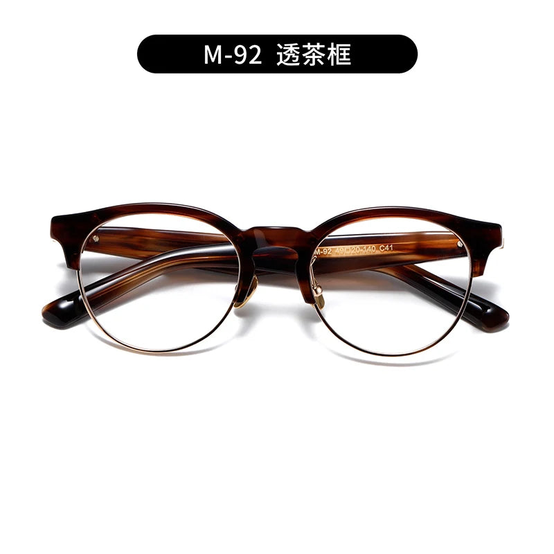 Nobler Unisex Full Rim Square Acetate Titanium Eyeglasses M092 Full Rim Nobler C41