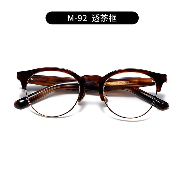 Nobler Unisex Full Rim Square Acetate Titanium Eyeglasses M092 Full Rim Nobler C41