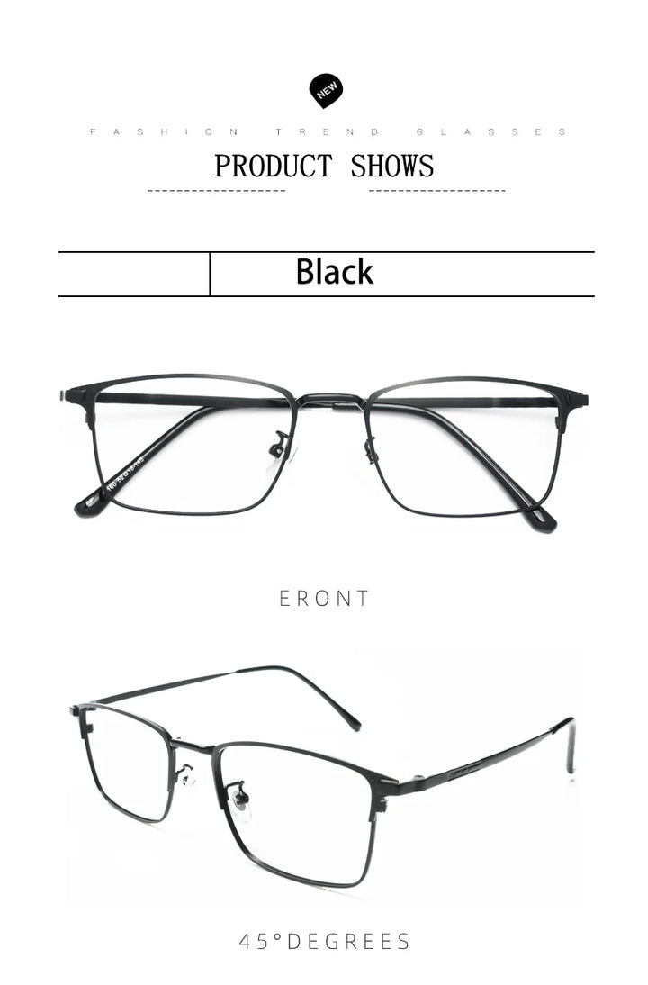 Kocolior Unisex Full Rim Square Alloy Reading Glasses 3160 Reading Glasses Kocolior