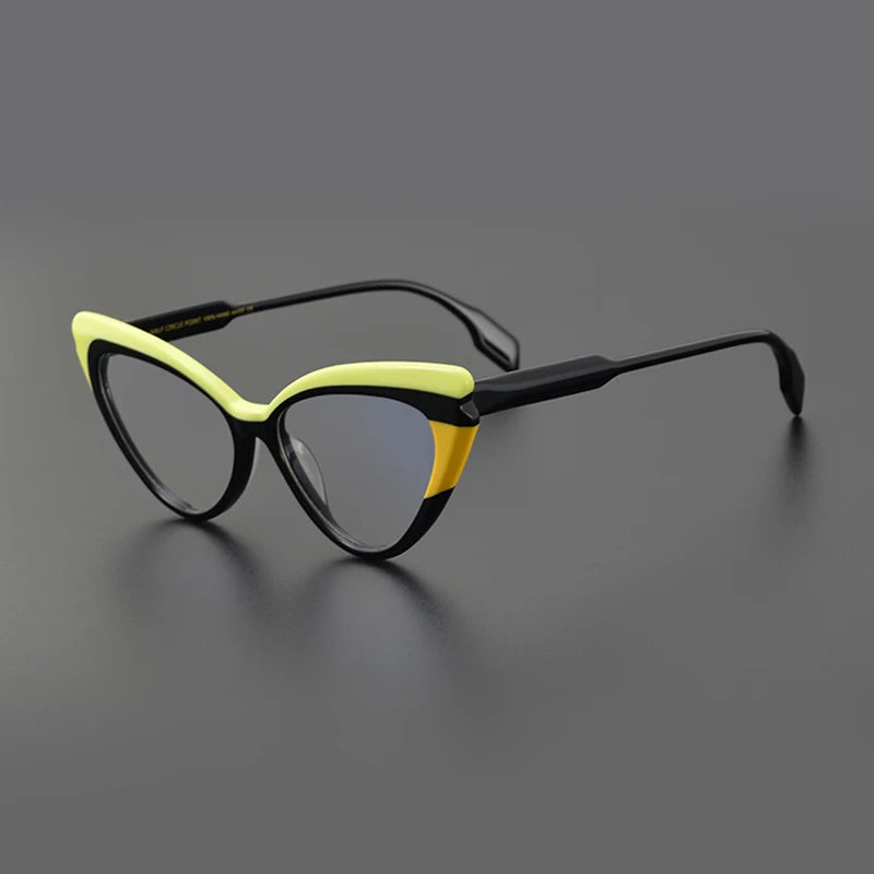 Nobler Unisex Full Rim Thick Cat Eye Acetate Eyeglasses 19334 Full Rim Nobler C5