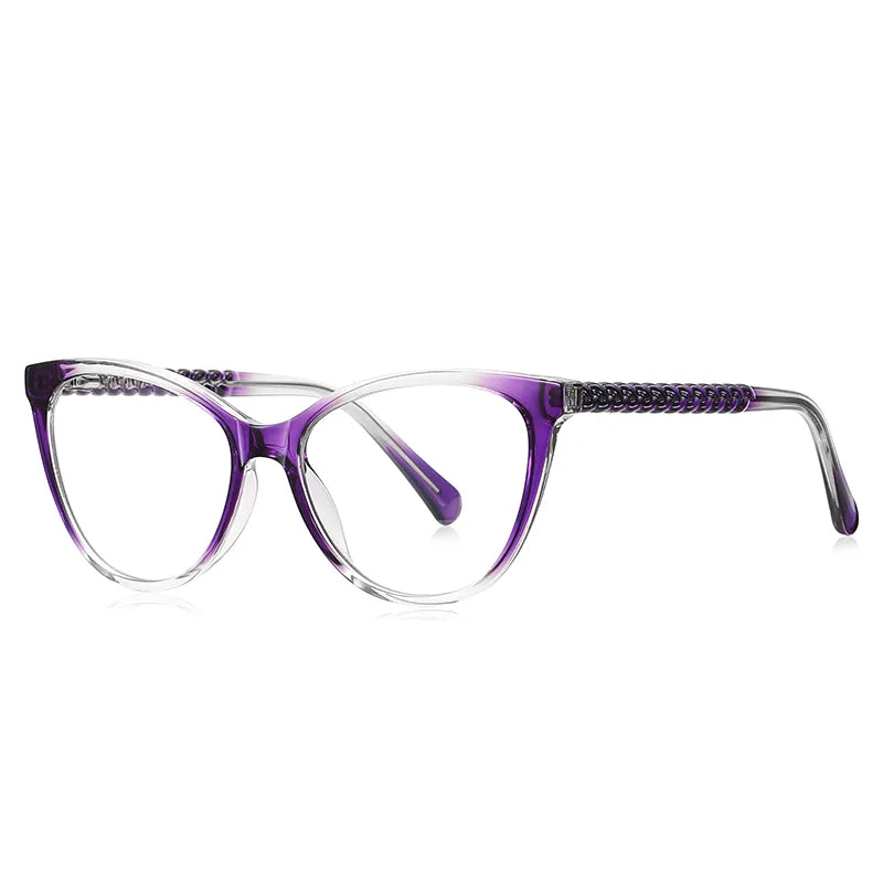 Vicky Unisex Full Rim Tr 90 Stainless Steel Cat Eye Reading Glasses 2136 Reading Glasses Vicky PFD2136-C2 0