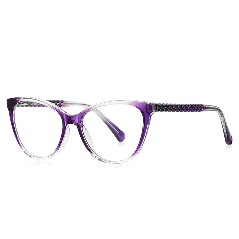 Vicky Unisex Full Rim Tr 90 Stainless Steel Cat Eye Reading Glasses 2136 Reading Glasses Vicky PFD2136-C2 0 