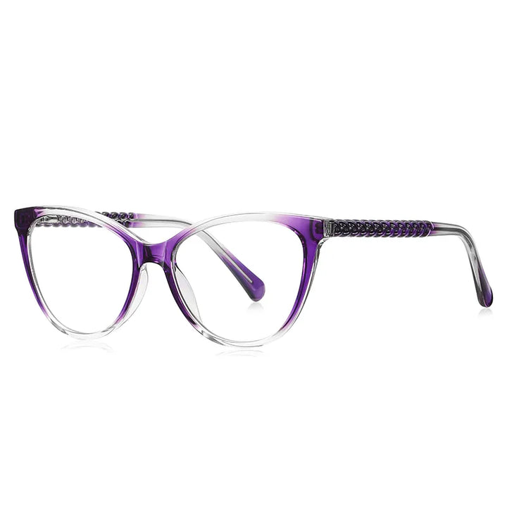 Vicky Unisex Full Rim Tr 90 Stainless Steel Cat Eye Reading Glasses 2136 Reading Glasses Vicky PFD2136-C2 0 