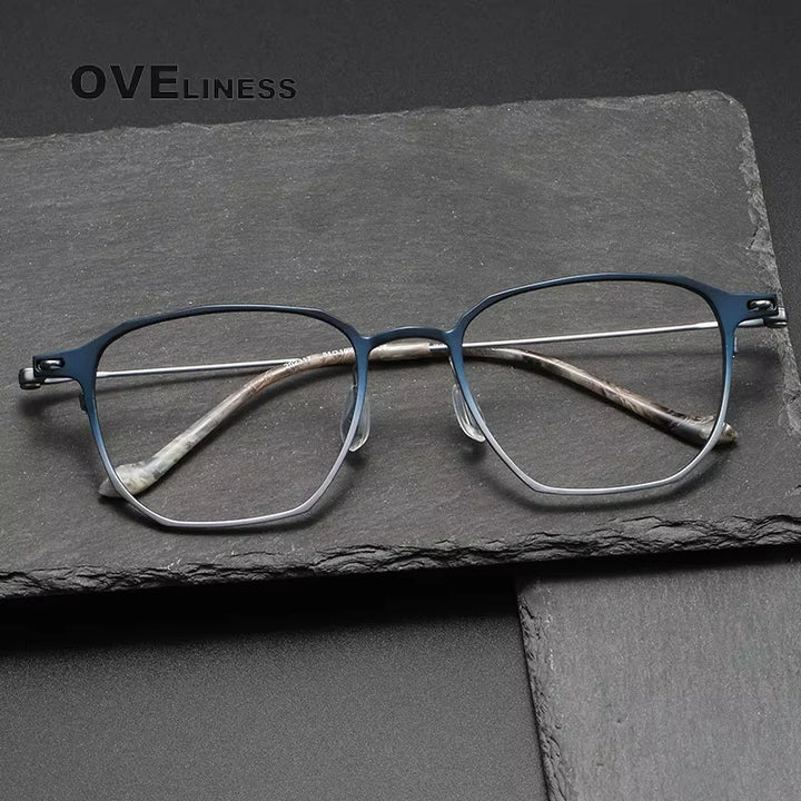 Oveliness Unisex Full Rim Square Titanium Eyeglasses 202317