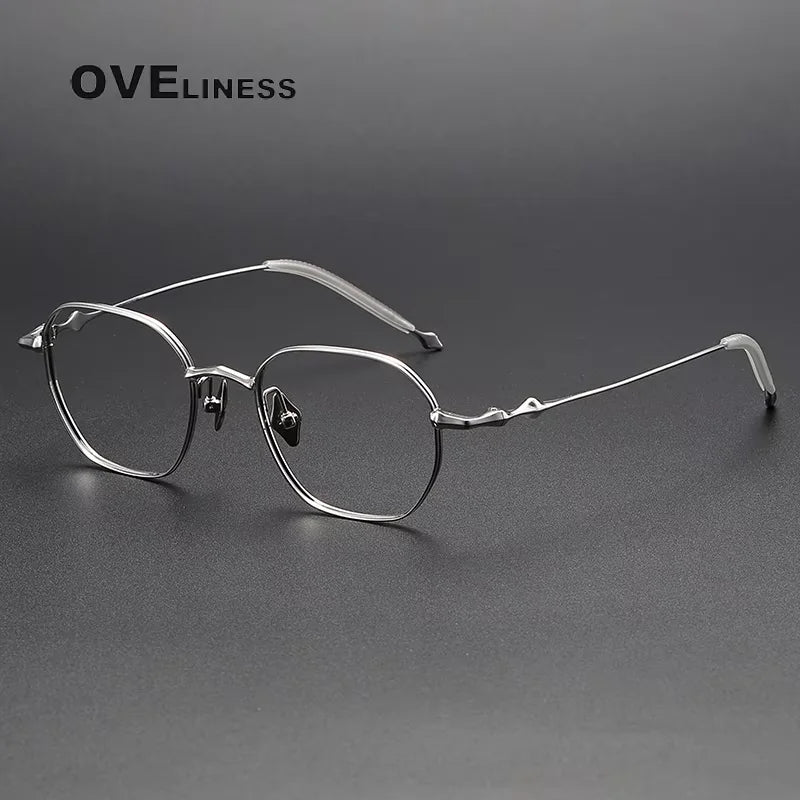 Oveliness Women's Full Rim Oval Square Titanium Eyeglasses 61135