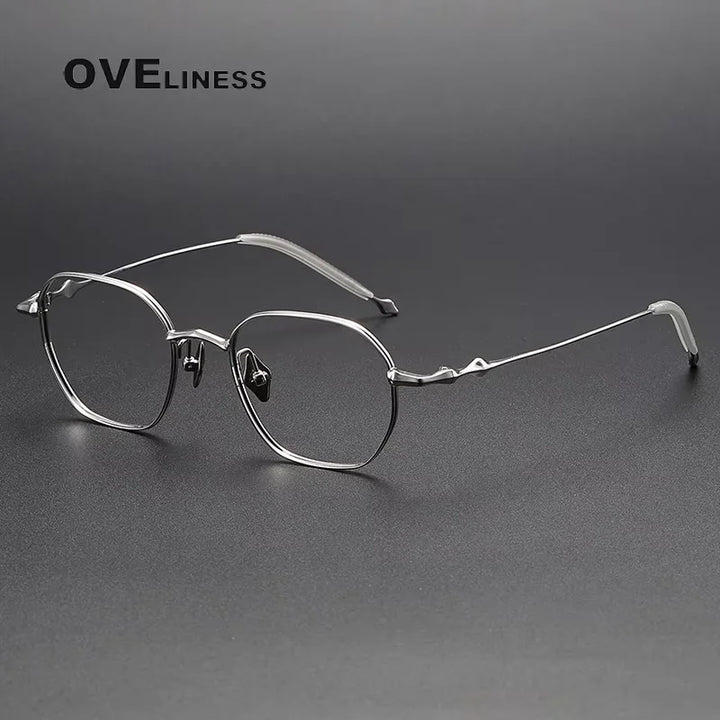 Oveliness Women's Full Rim Oval Square Titanium Eyeglasses 61135