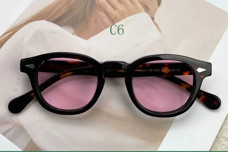 Yujo Women's Full Rim Oval Square Acetate Polarized Sunglasses Y4638 Sunglasses Yujo C6 CHINA