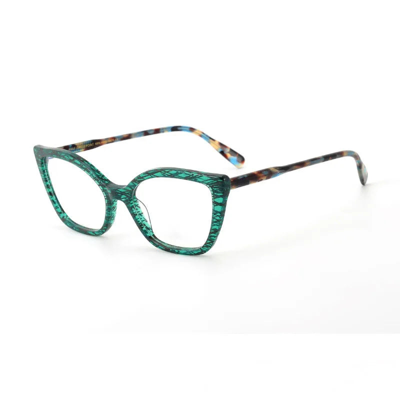 Nobler Unisex Full Rim Square Cat Eye Acetate Eyeglasses P026 Full Rim Nobler