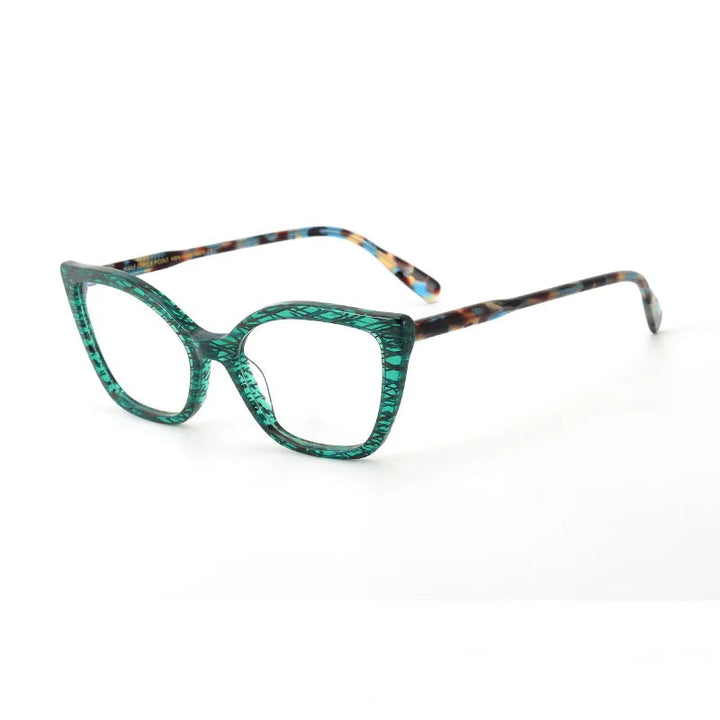 Nobler Unisex Full Rim Square Cat Eye Acetate Eyeglasses P026 Full Rim Nobler