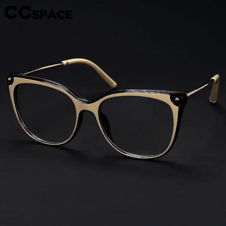 CCspace Women's Full Rim Cat Eye Tr 90 Titanium Reading Glasses R45818 Reading Glasses CCspace