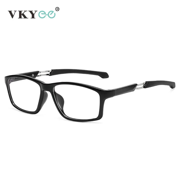 Vicky Men's Full Rim Square Tr 90 Silicone Sport Reading Glasses 18189 Reading Glasses Vicky