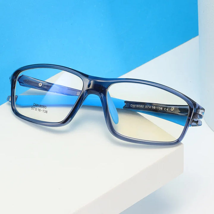 Hdcrafter Men's Full Rim Square Tr 90 Acetate  Sports Eyeglasses 18080 Full Rim Hdcrafter Eyeglasses