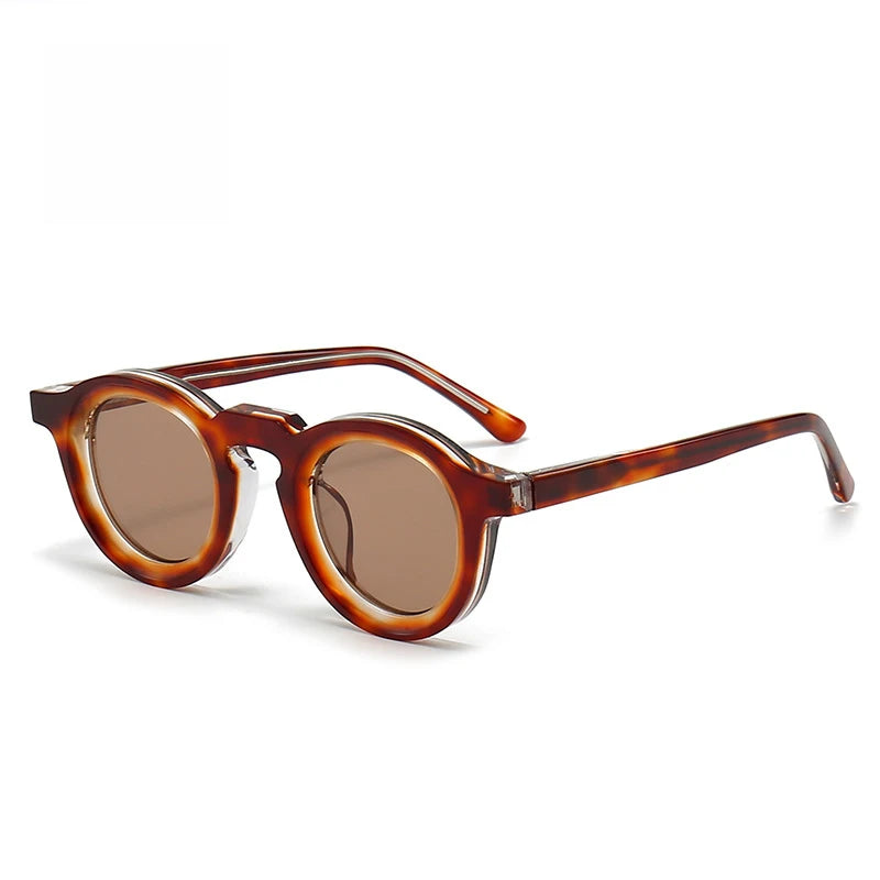 Black Mask Unisex Full Rim Round Acetate Sunglasses 442741 Full Rim Black Mask C4 As Shown