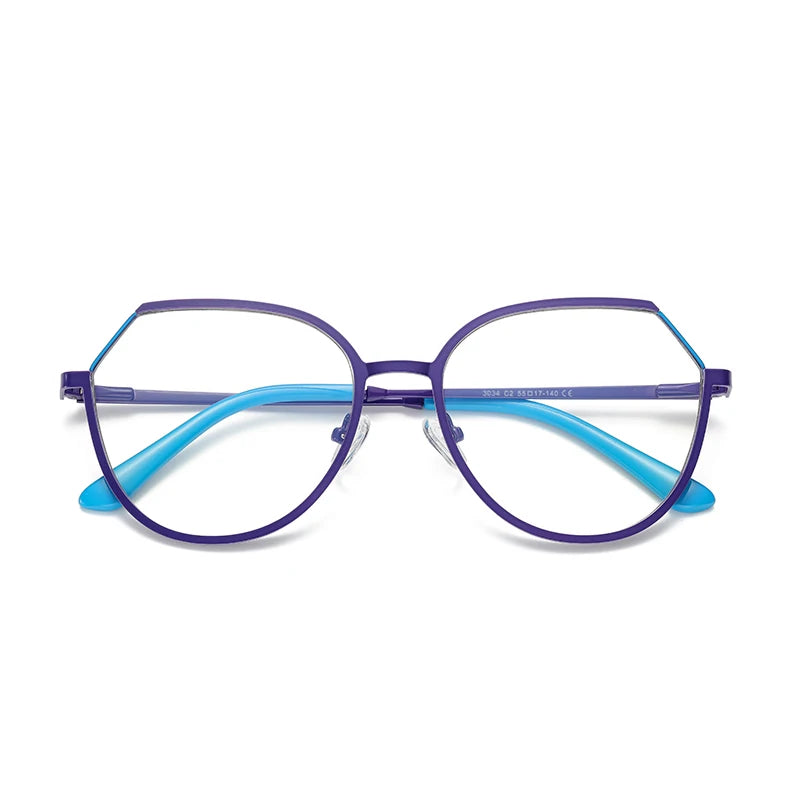 Vicky Women's Full Rim Polygon Alloy Reading Glasses 3034 Reading Glasses Vicky PFD3034-C2 China 0