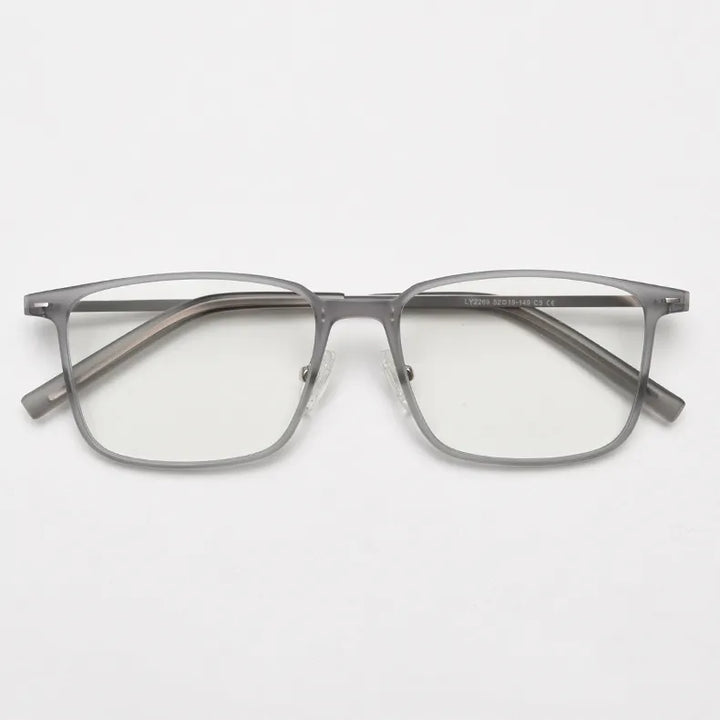 CCspace Unisex Full Rim Square Tr 90 Titanium Eyeglasses 56903 Full Rim CCspace C5Grey
