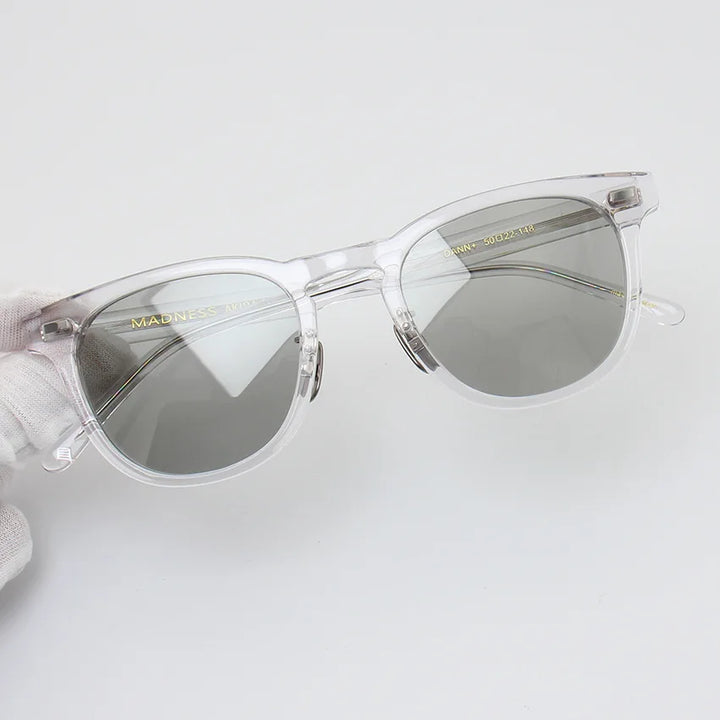 Black Mask Mens Full Rim Square Acetate Sunglasses Bmypdann Sunglasses Black Mask Crystal-Light Gray As Shown 