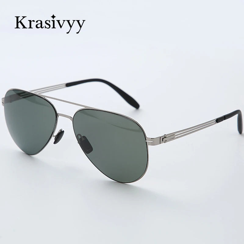 Krasivyy Unisex Full Rim Oval Screwless Nylon Alloy Sunglasses 6880 Sunglasses Krasivyy