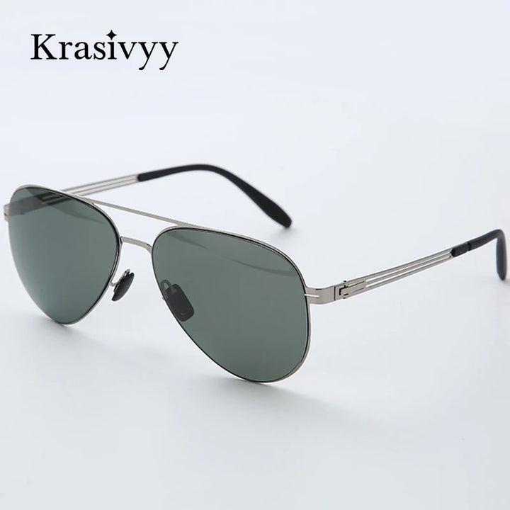 Krasivyy Unisex Full Rim Oval Screwless Nylon Alloy Sunglasses 6880 Sunglasses Krasivyy