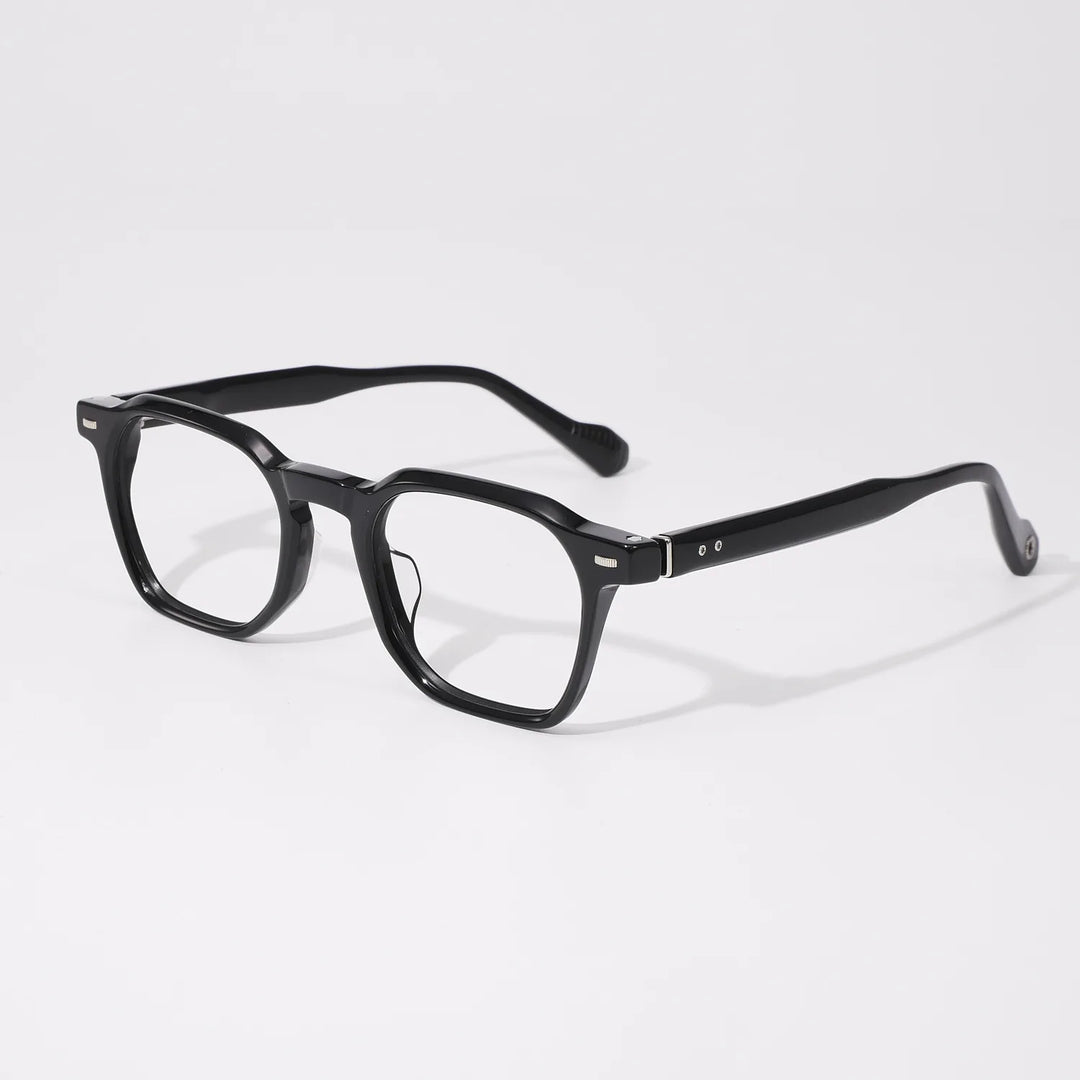Hewei Unisex Full Rim Polygon Square Acetate Eyeglasses 23009