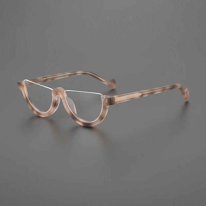 Hewei Unisex Semi Rim Oval Cat Eye Acetate Eyeglasses 9361 Semi Rim Hewei C7 CHINA