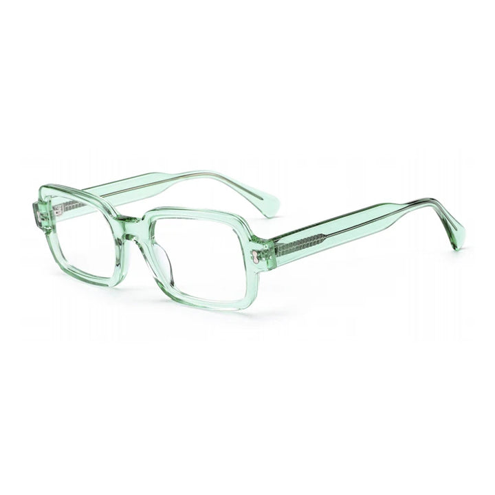 Gatenac Unisex Full Rim Square Acetate Eyeglasses Gxyj-1179 Full Rim Gatenac Green