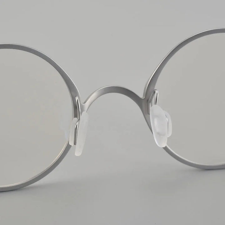 Muzz Unisex Full Rim Small Round Titanium Eyeglasses 5958 Full Rim Muzz