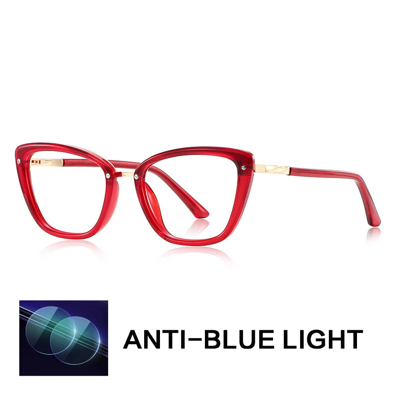 Gatenac Women's Full Rim Square Tr 90 Titanium Reading Glasses Gxy2220