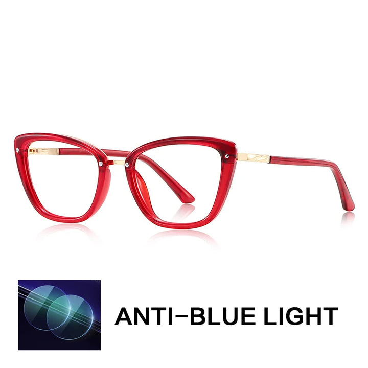 Gatenac Women's Full Rim Square Tr 90 Titanium Reading Glasses Gxy2220