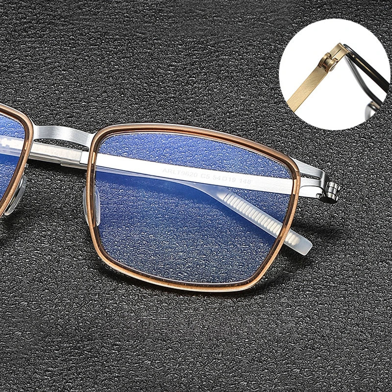 Gatenac Mens Full Rim Square Acetate Eyeglasses Gxyj-1187 Full Rim Gatenac