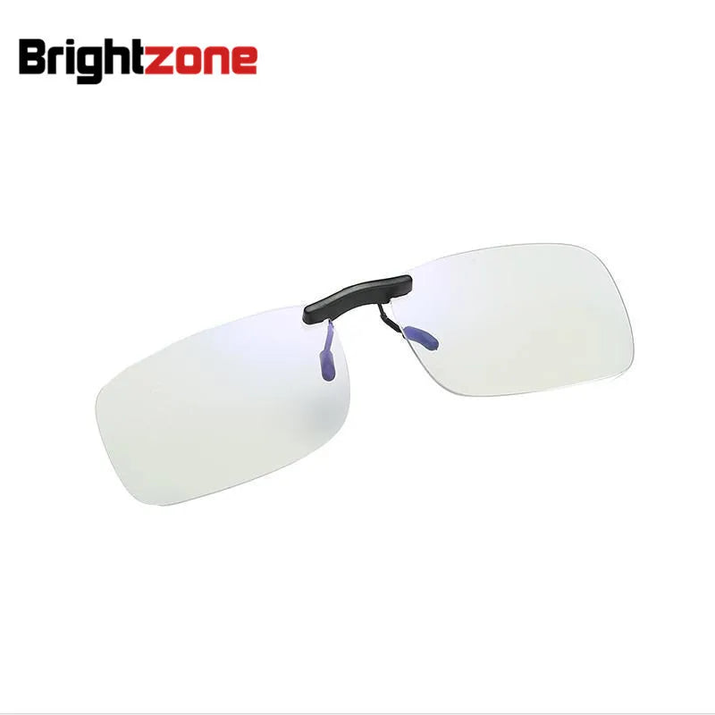 Brightzone Unisex Rimless Square Yellow Anti Blue Clip On Sunglasses 8007 Clip On Sunglasses Brightzone GC02 Clear