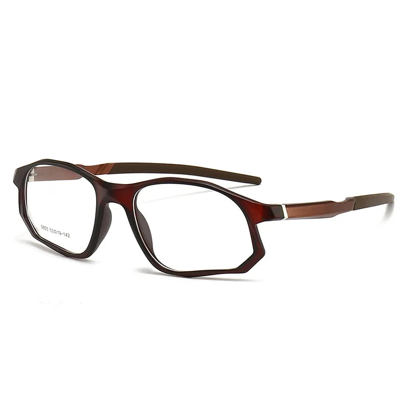 Yimaruili Unisex Full Rim Square Tr 90 Aluminum Sport Eyeglasses 5853