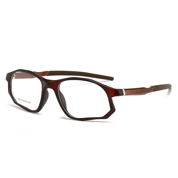 Yimaruili Unisex Full Rim Square Tr 90 Aluminum Sport Eyeglasses 5853