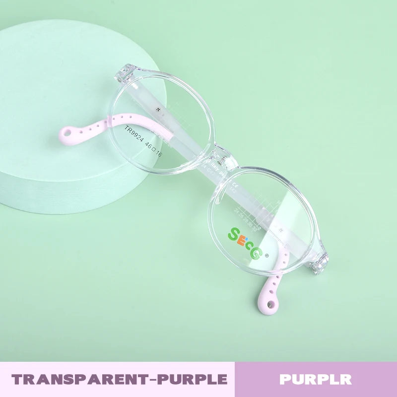 Secg Unisex Children's Full Rim Round Tr 90 Silica Eyeglasses 9924 Full Rim Secg C42