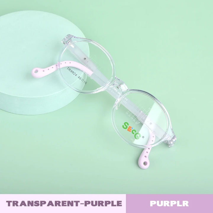 Secg Unisex Children's Full Rim Round Tr 90 Silica Eyeglasses 9924 Full Rim Secg C42